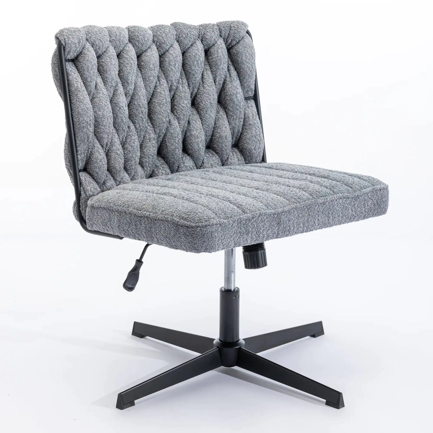 Armless Office Desk Chair No Wheels - Modern Stationary Chair