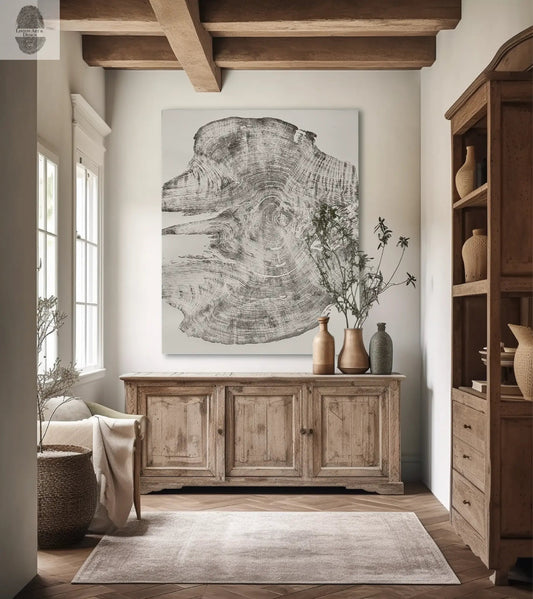 Giant Redwood Tree Ring Print - California Coast - 52x72