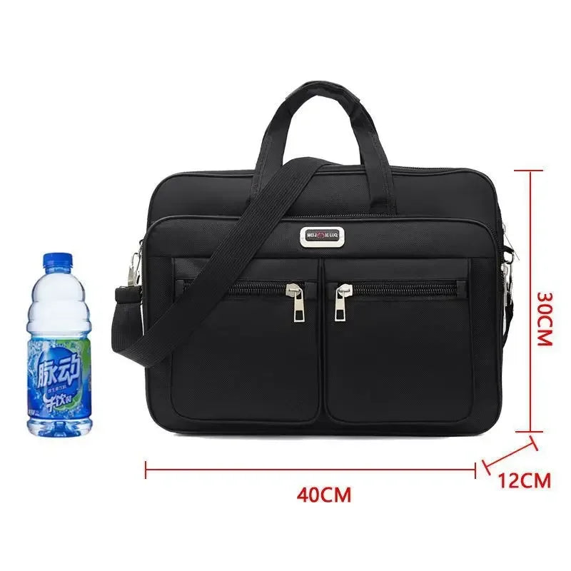 Business Briefcase Laptop Bag - 15.6 Inch Nylon Shoulder Bag