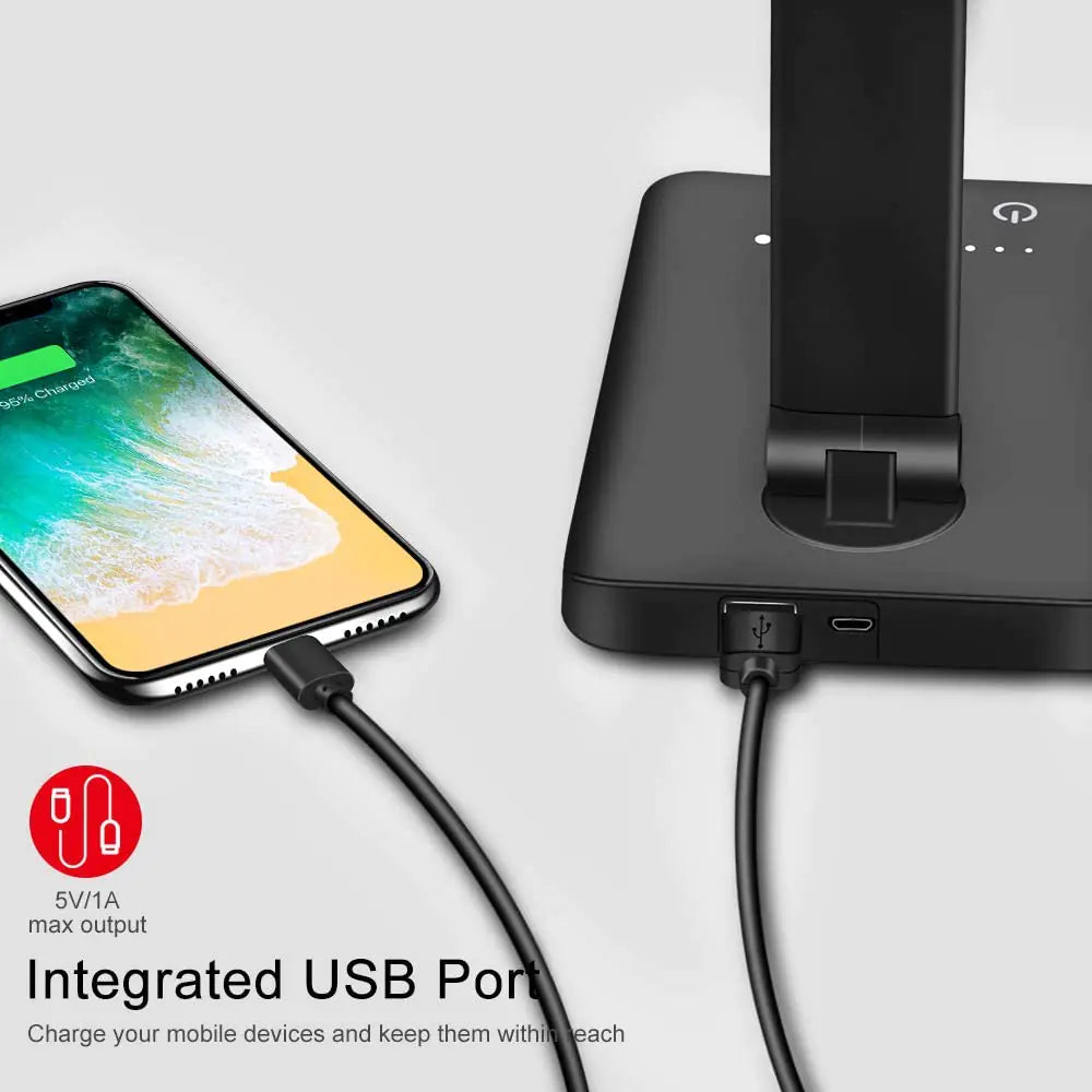 5 Lighting Mode LED Desk Lamp with Wireless Phone Charger
