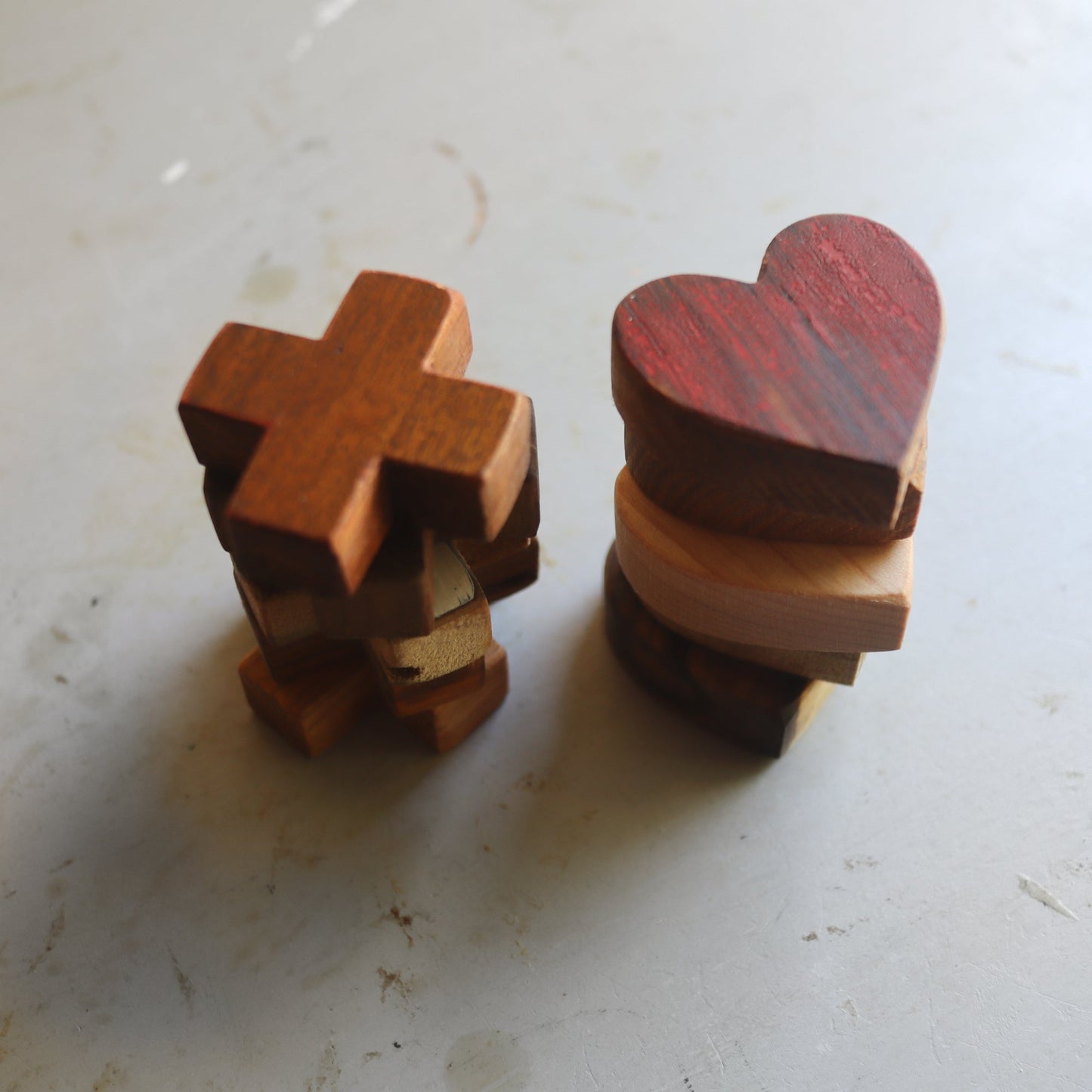 Tic-Tac-Toe Heart Game - Handmade Reclaimed Wood - 7.5" Board