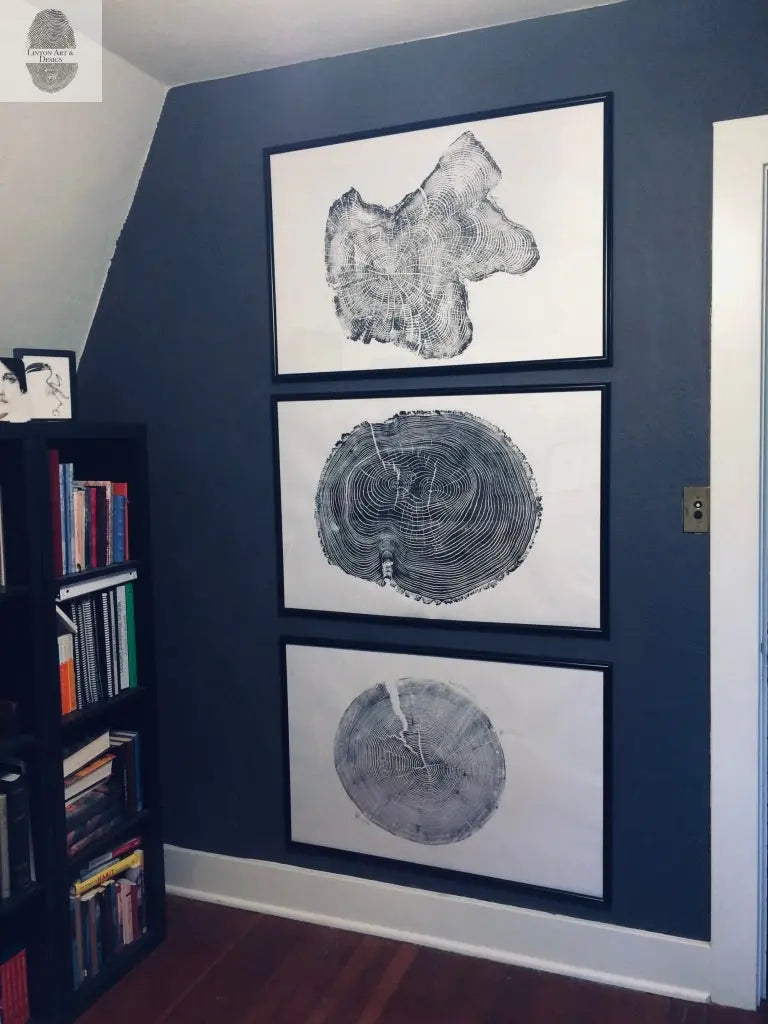 Tree Ring Triptych Wall Art - Set of 3 Panel Prints