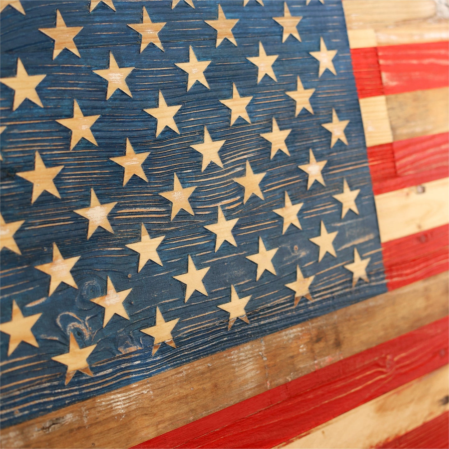 USA Pallet Wood Flags - Handmade Reclaimed Wood - 3 Sizes