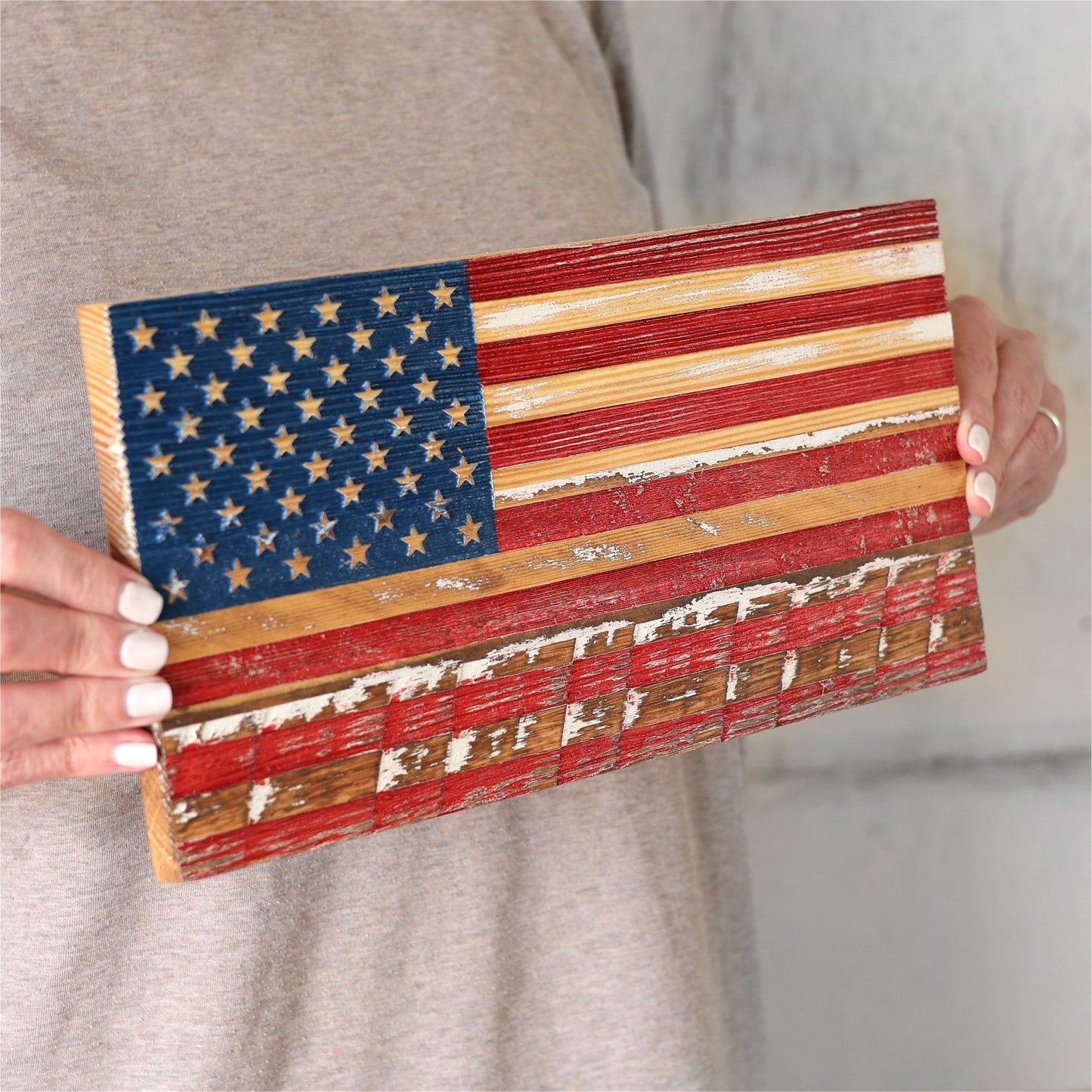 USA Pallet Wood Flags - Handmade Reclaimed Wood - 3 Sizes