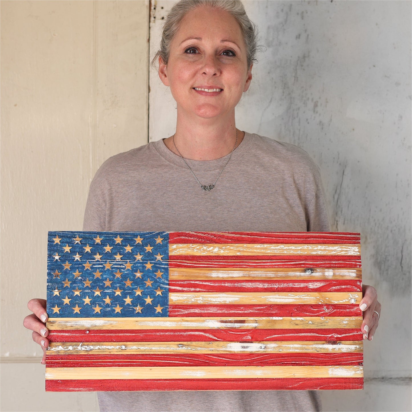 USA Pallet Wood Flags - Handmade Reclaimed Wood - 3 Sizes
