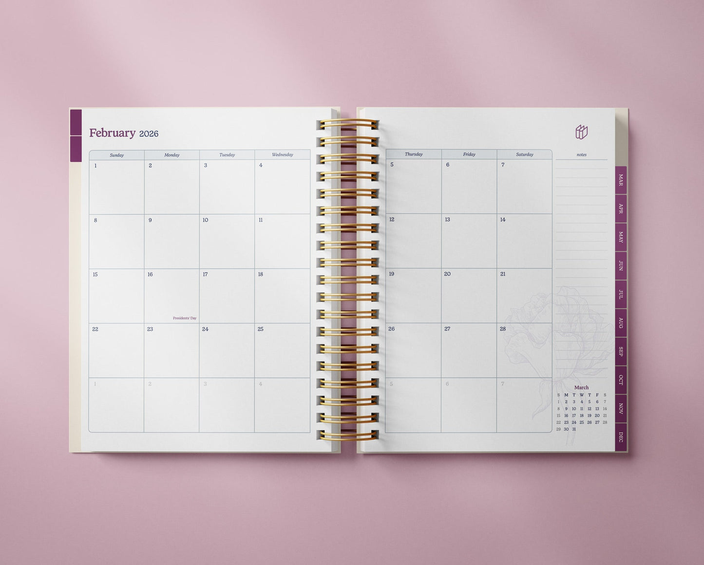 Well Ordered Day Planner 2026 - Daily Organizer with Meal Planning