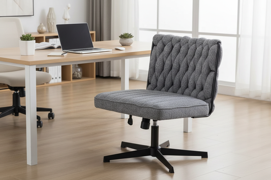 Armless Office Desk Chair No Wheels - Office Setting
