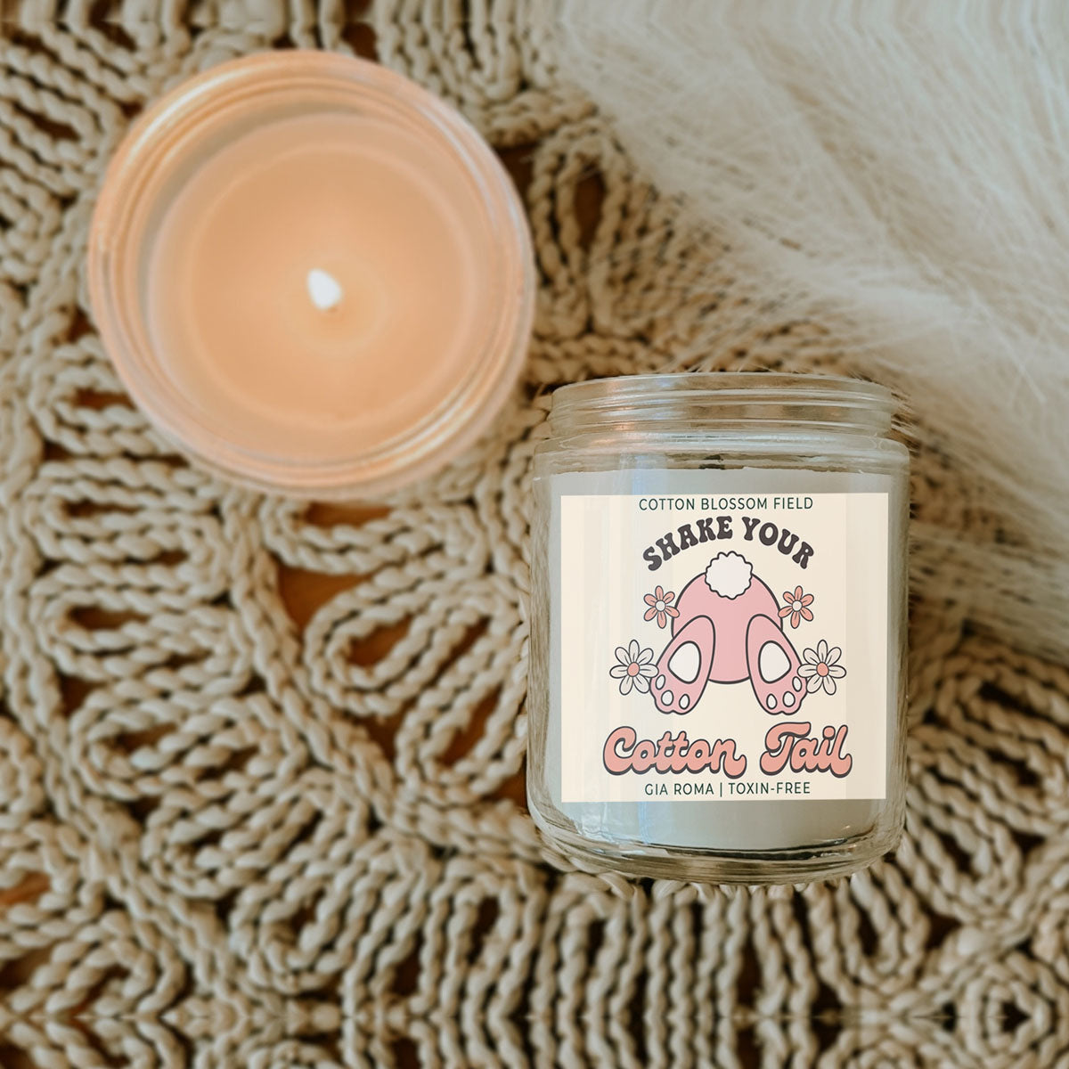 Cotton Blossom Retro Candle - 9oz Soy Blend