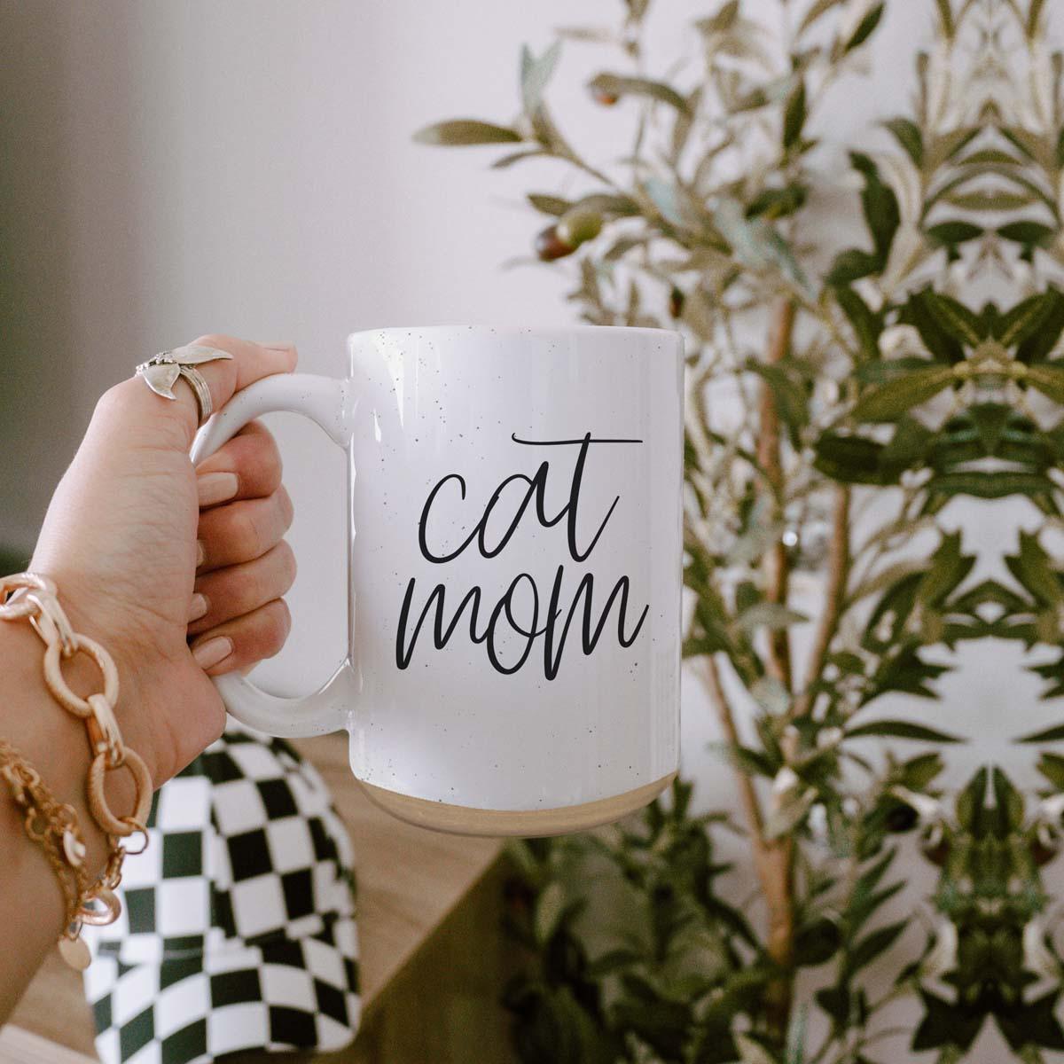 Cat Mom 16oz Double Wall Ceramic Mug
