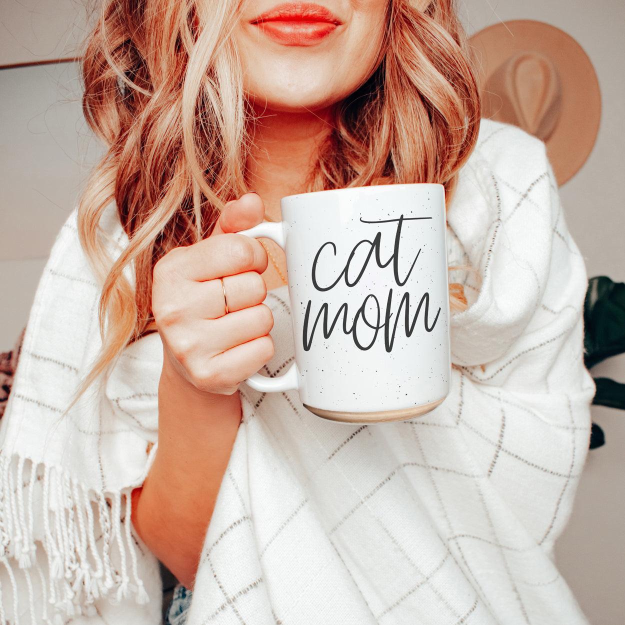 Cat Mom 16oz Double Wall Ceramic Mug