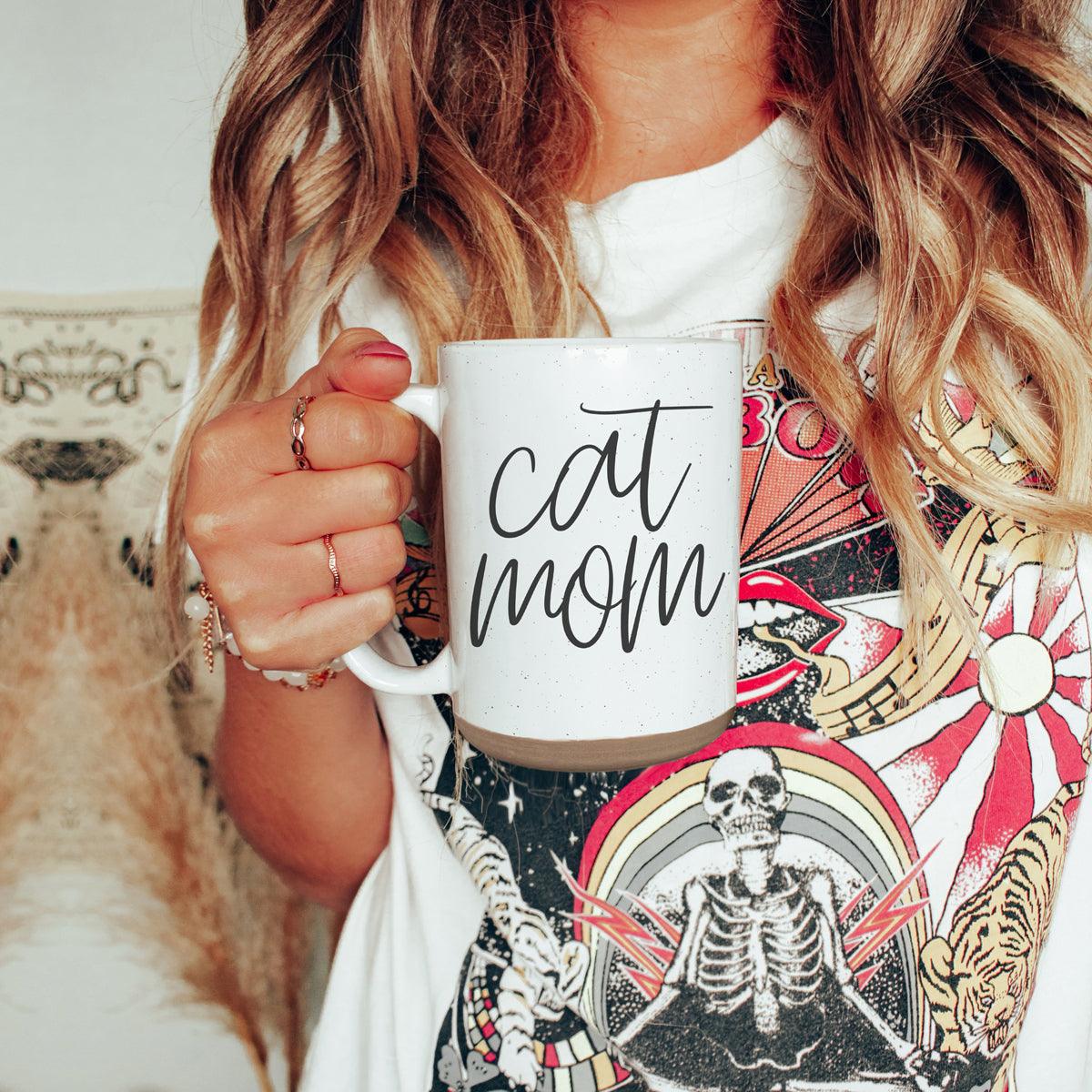 Cat Mom 16oz Double Wall Ceramic Mug