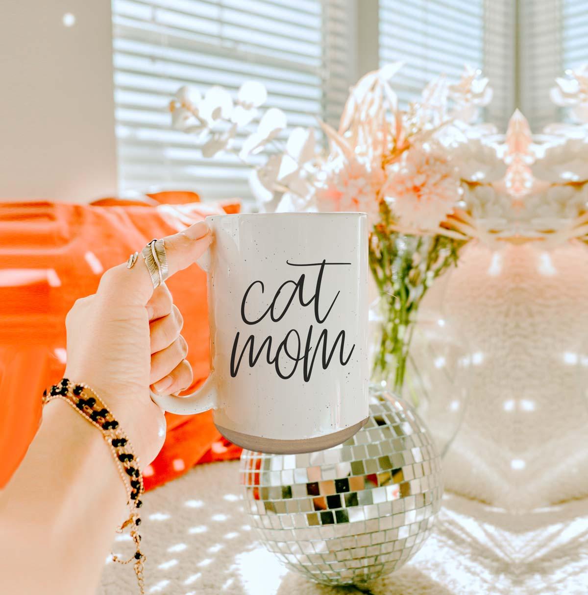 Cat Mom 16oz Double Wall Ceramic Mug