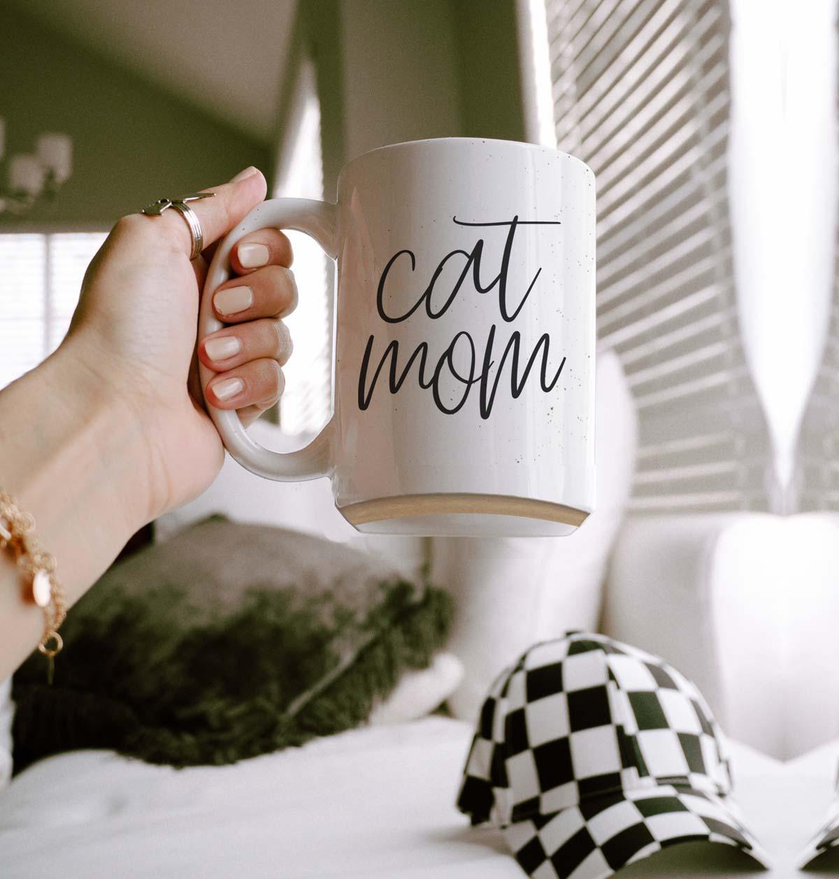 Cat Mom 16oz Double Wall Ceramic Mug