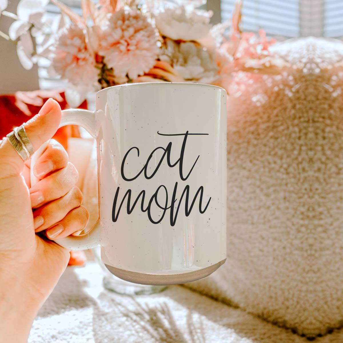 Cat Mom 16oz Double Wall Ceramic Mug