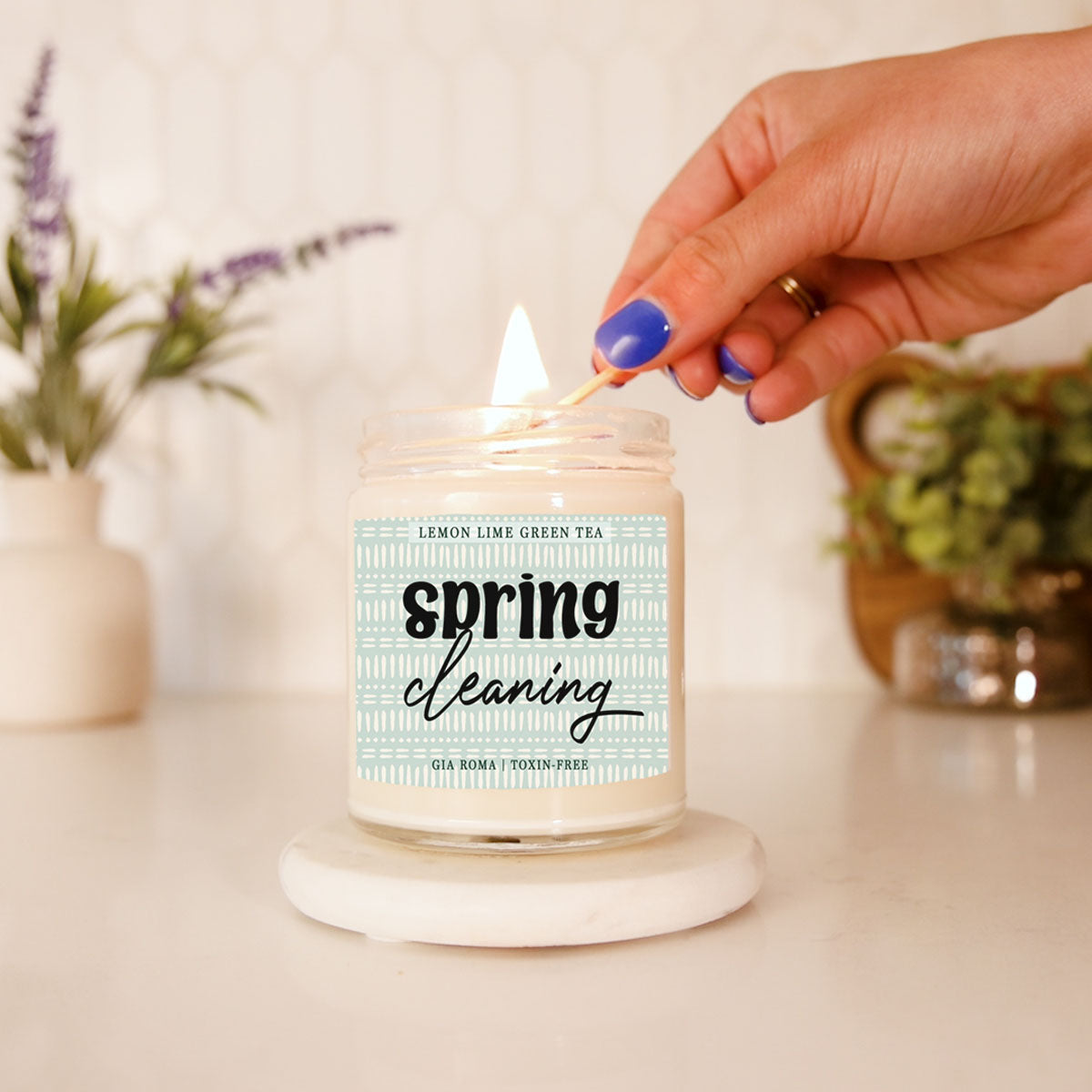 Lemon Lime Green Tea Candle - 9oz Soy Blend