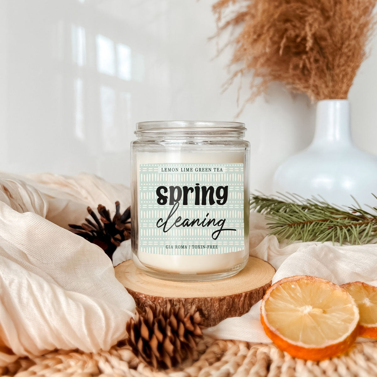 Lemon Lime Green Tea Candle - 9oz Soy Blend