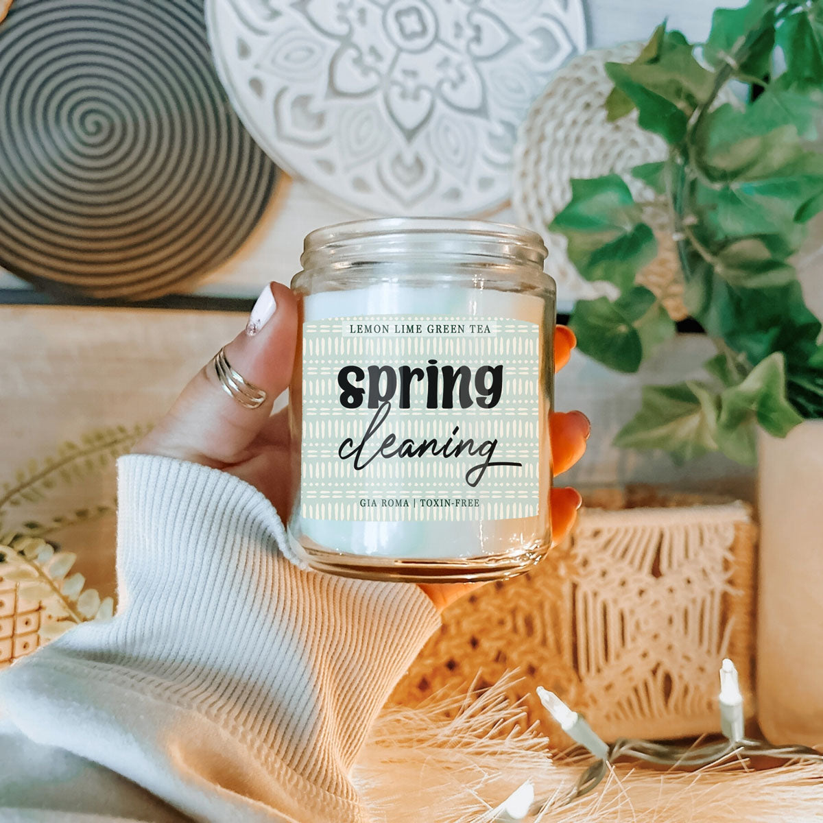 Lemon Lime Green Tea Candle - 9oz Soy Blend