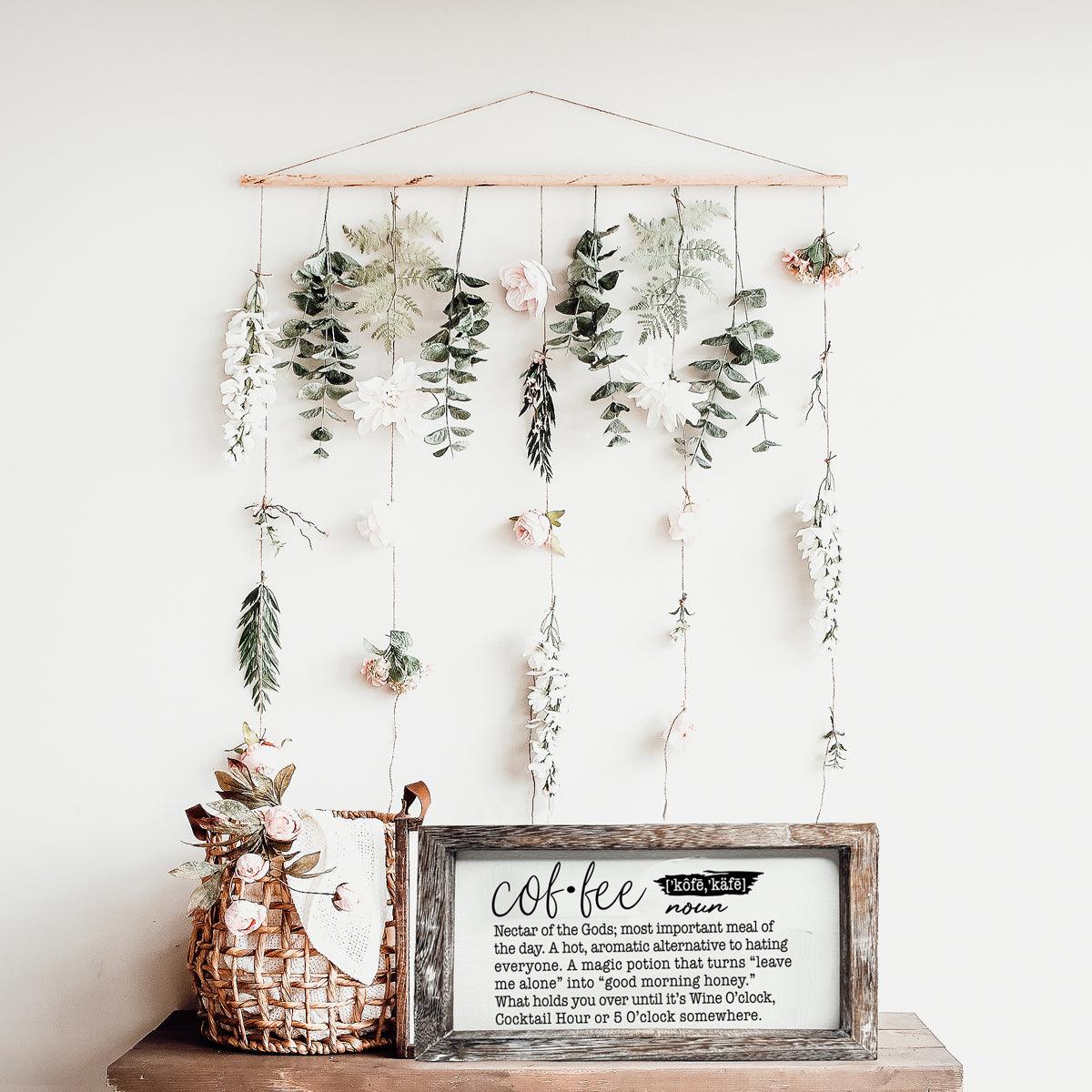 Coffee Definition Wooden Sign - 10x6 Coffee Bar Decor