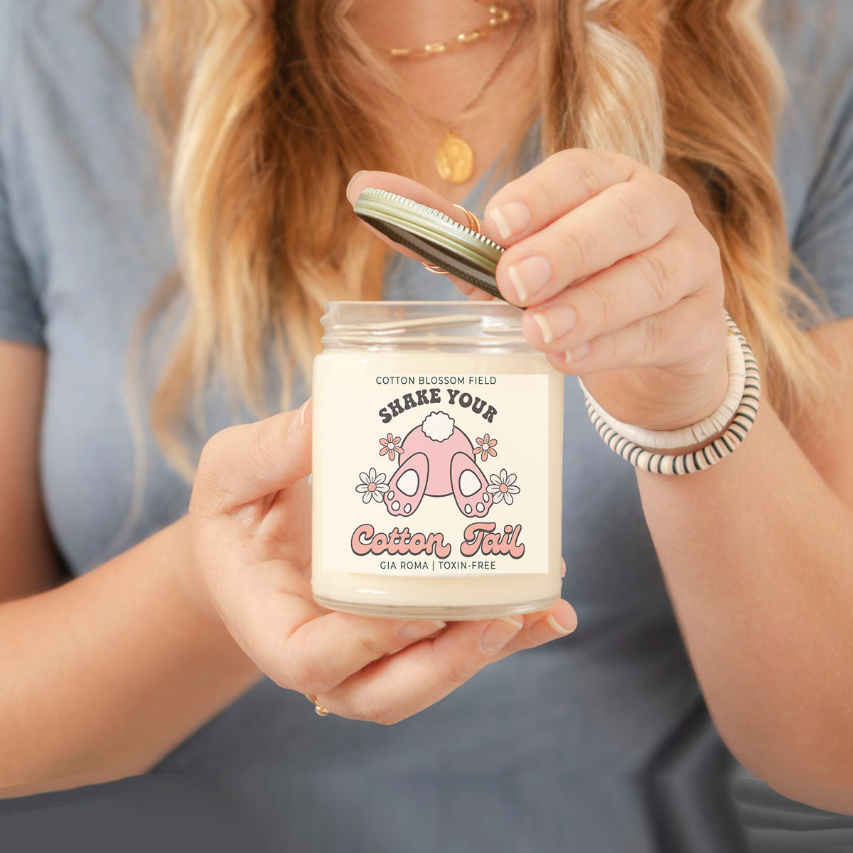 Cotton Blossom Retro Candle - 9oz Soy Blend