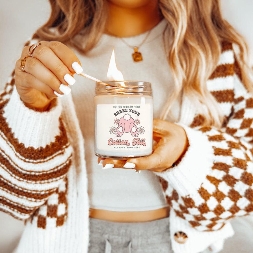 Cotton Blossom Retro Candle - 9oz Soy Blend