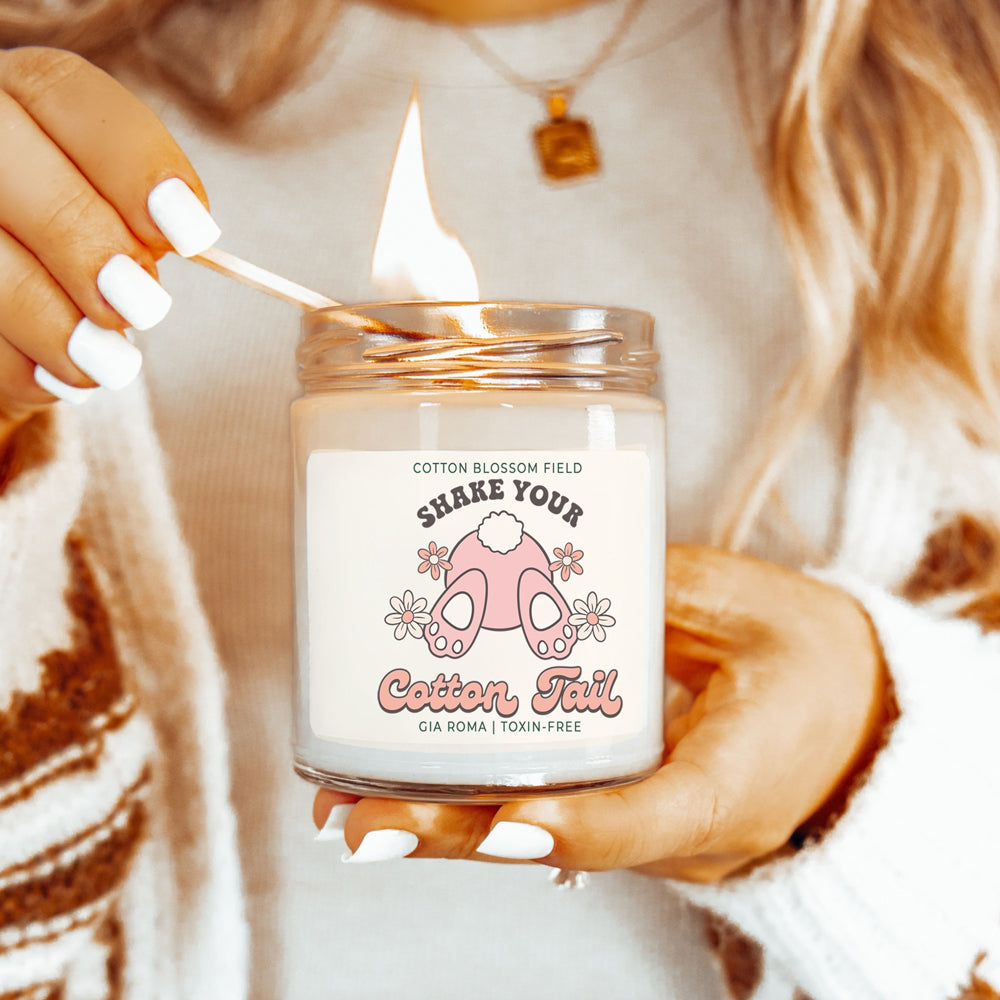 Cotton Blossom Retro Candle - 9oz Soy Blend