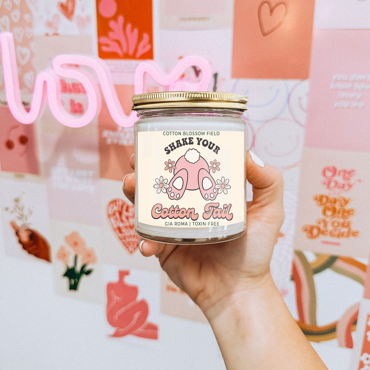 Cotton Blossom Retro Candle - 9oz Soy Blend