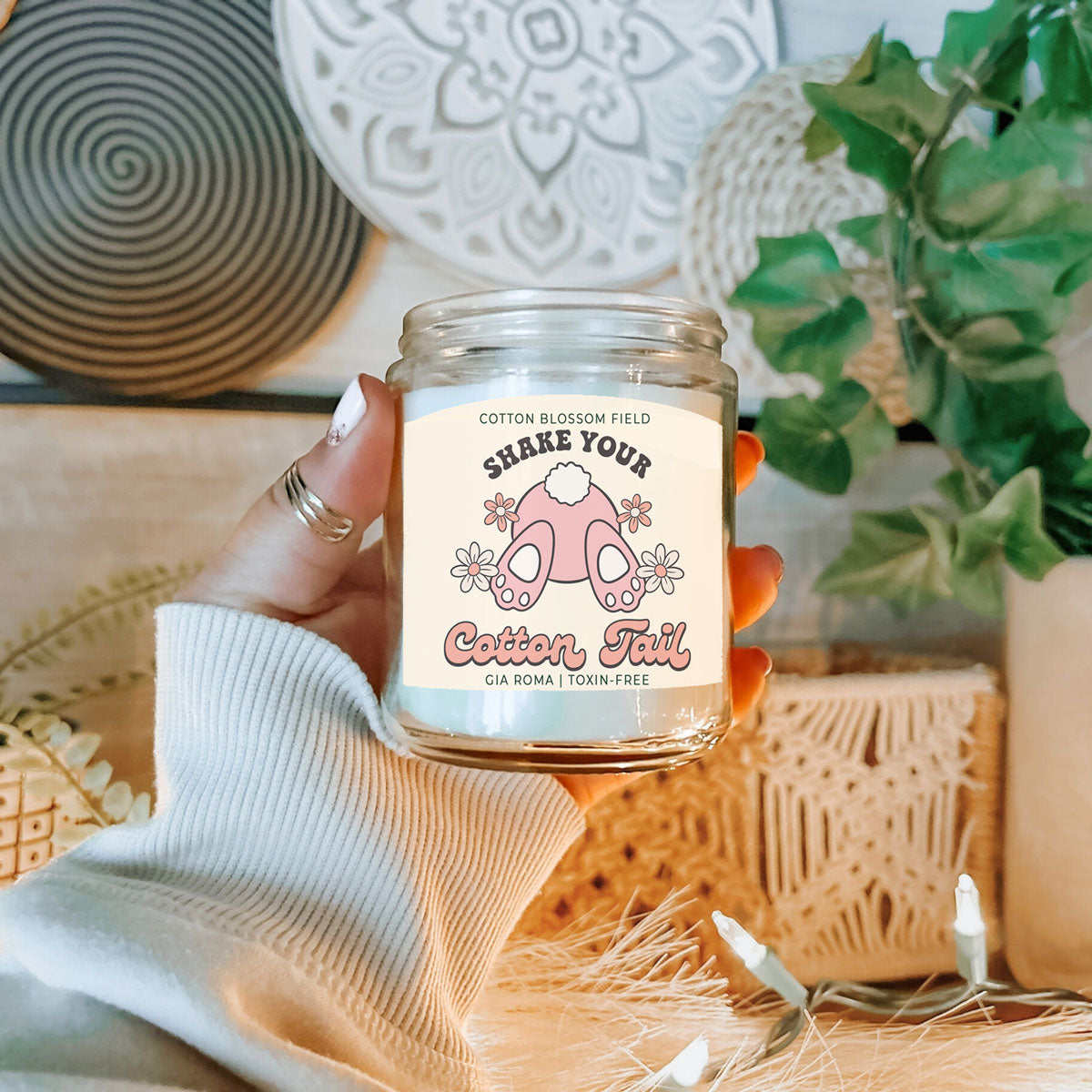 Cotton Blossom Retro Candle - 9oz Soy Blend