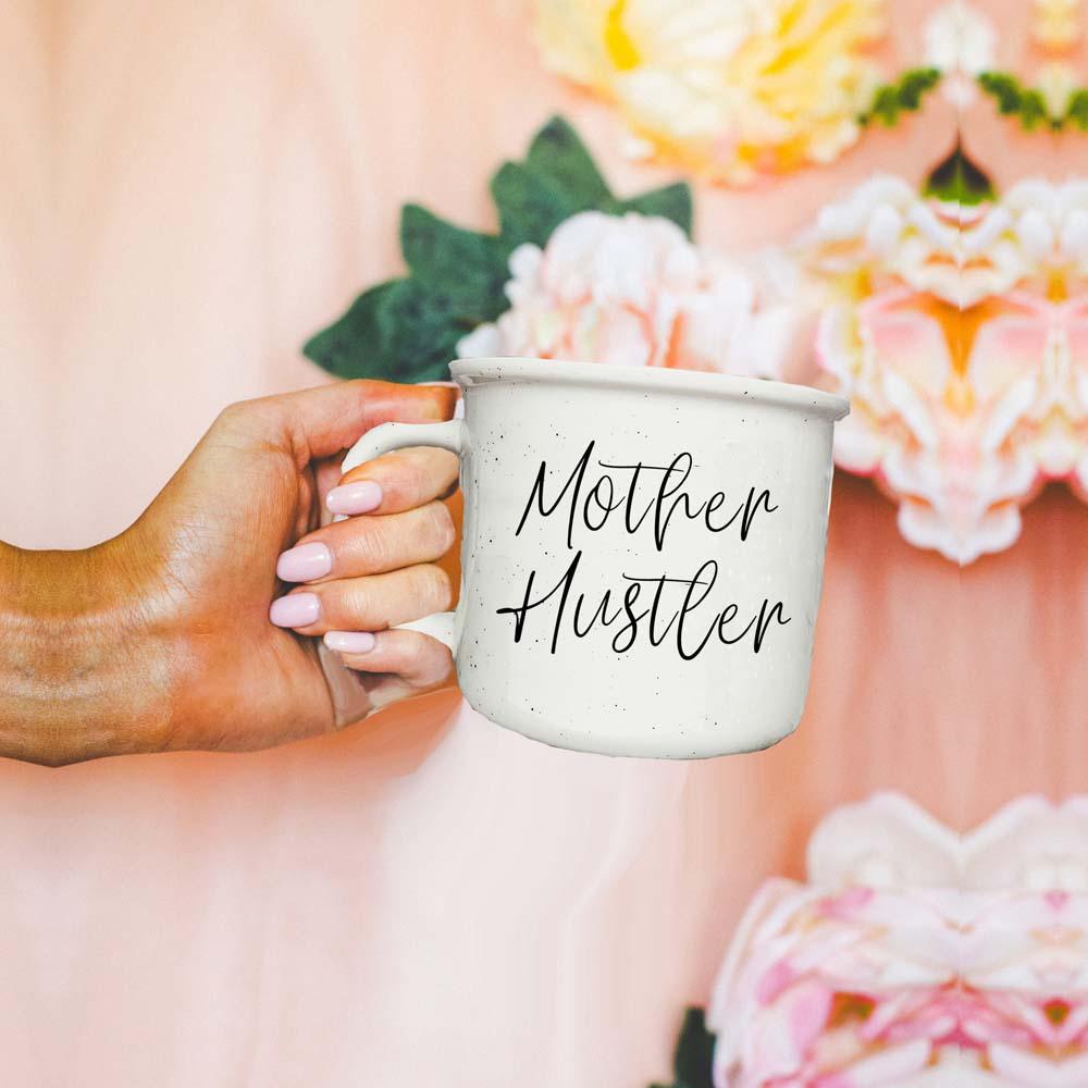 Mother Hustler Ceramic Coffee Mug - 14oz Campfire Style