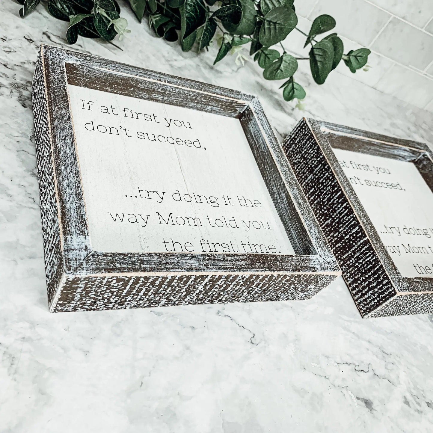 Motivational Speaking Mom Sign - 7x7" Framed Wooden Sign