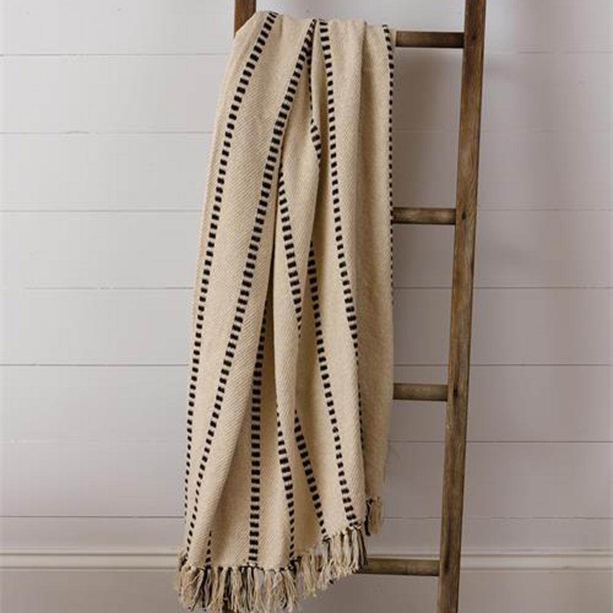Walk The Line Throw Blanket - 54x65 Organic Cotton