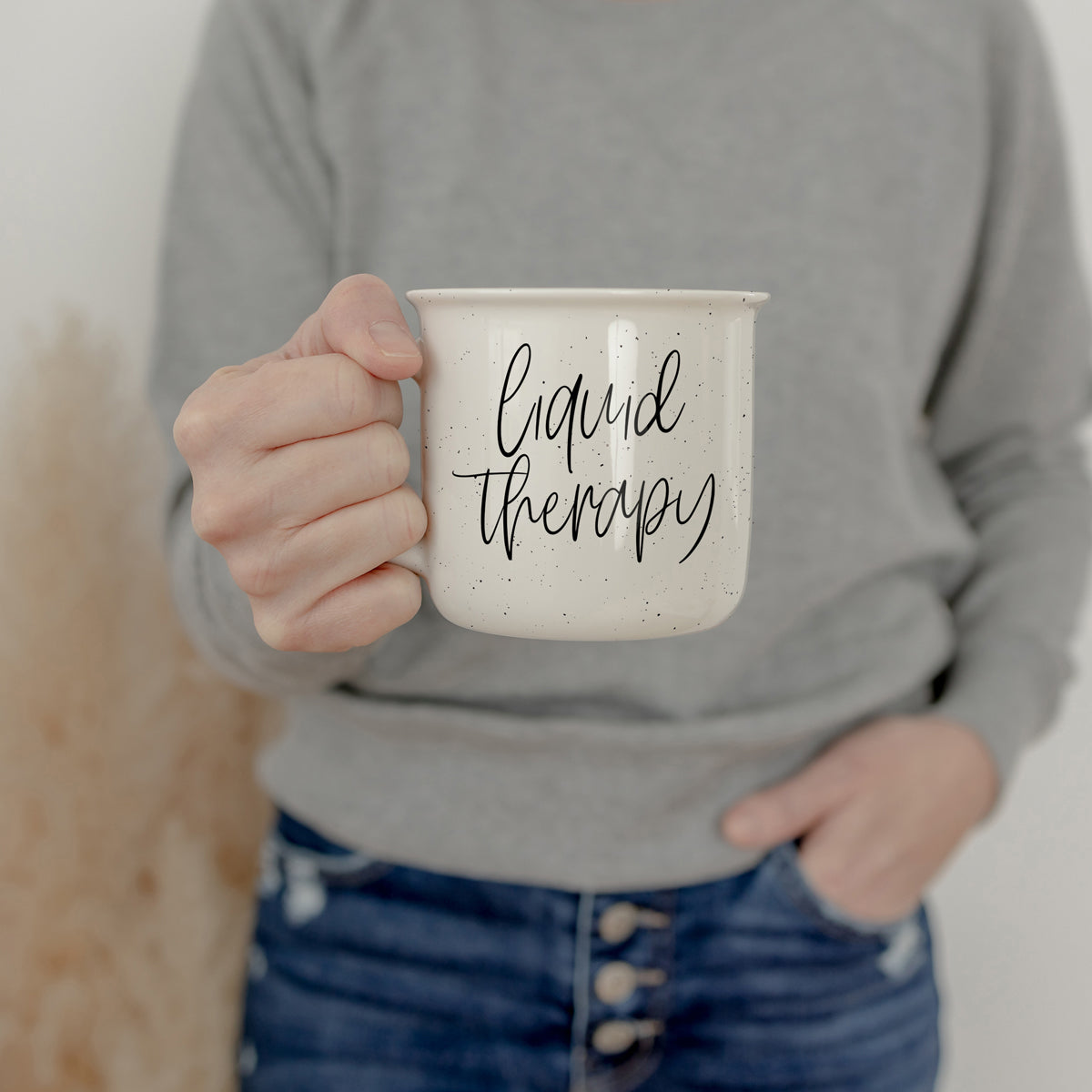 Liquid Therapy Ceramic Coffee Mug - 14oz Campfire Style