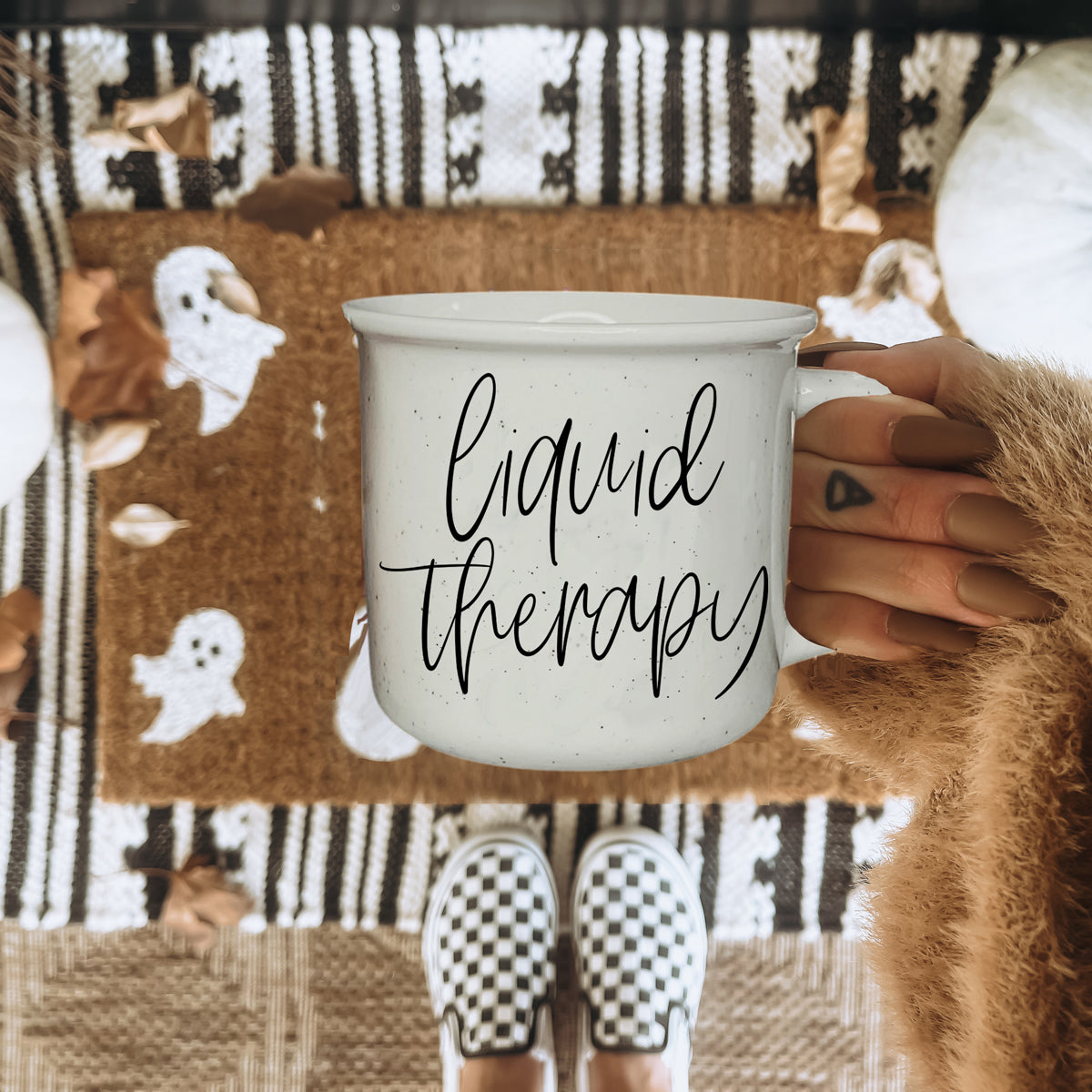 Liquid Therapy Ceramic Coffee Mug - 14oz Campfire Style