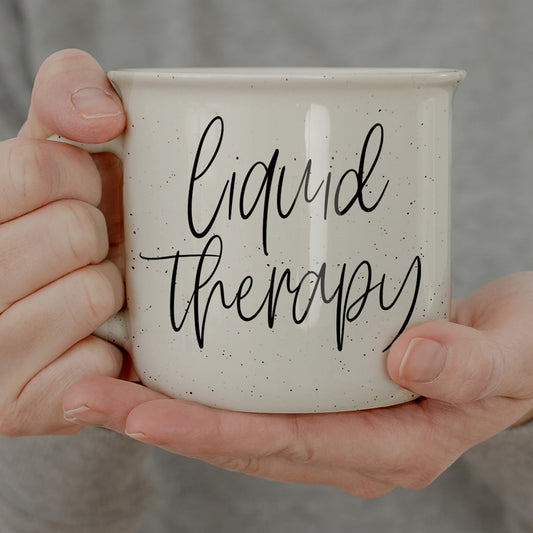 Liquid Therapy Ceramic Coffee Mug - 14oz Campfire Style
