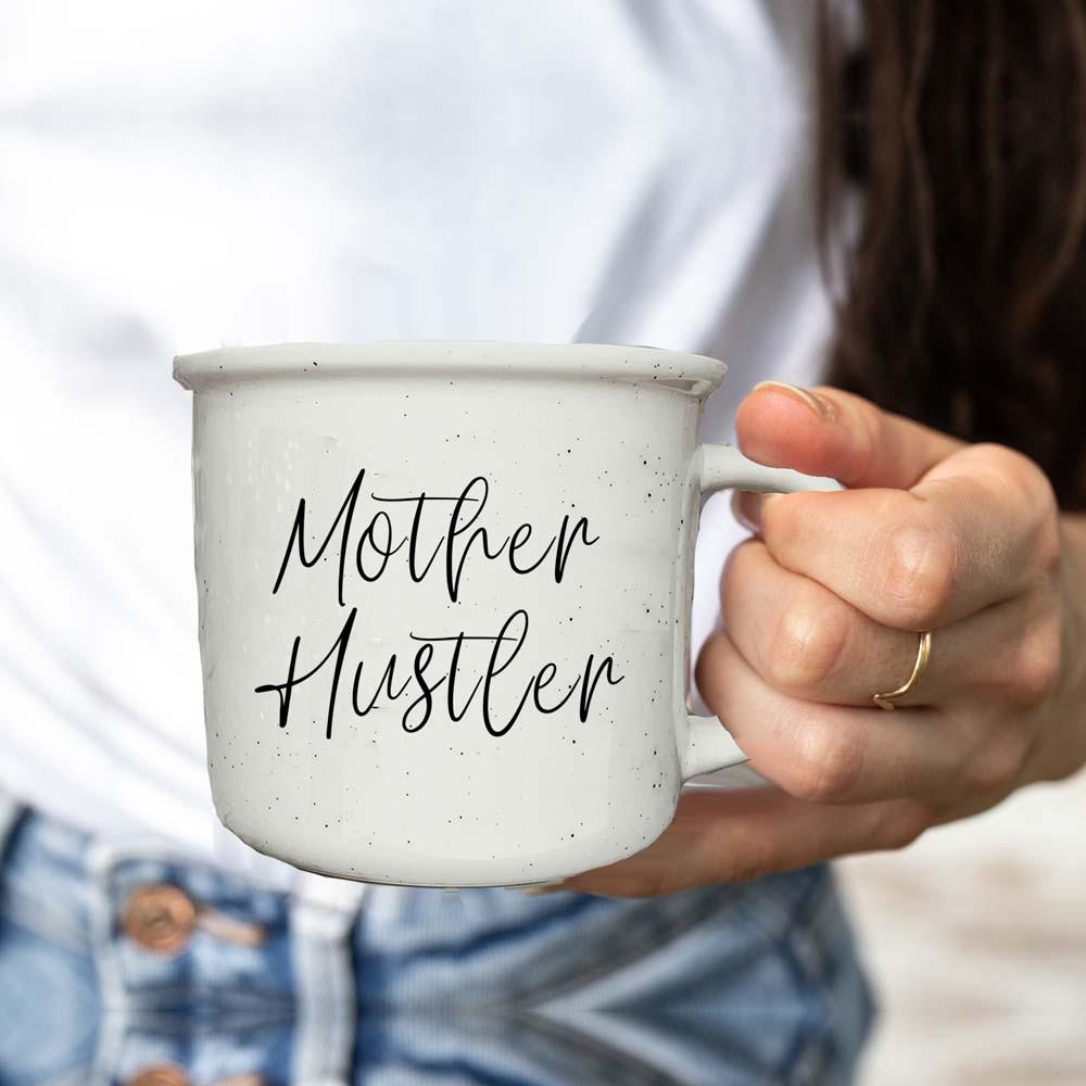 Mother Hustler Ceramic Coffee Mug - 14oz Campfire Style