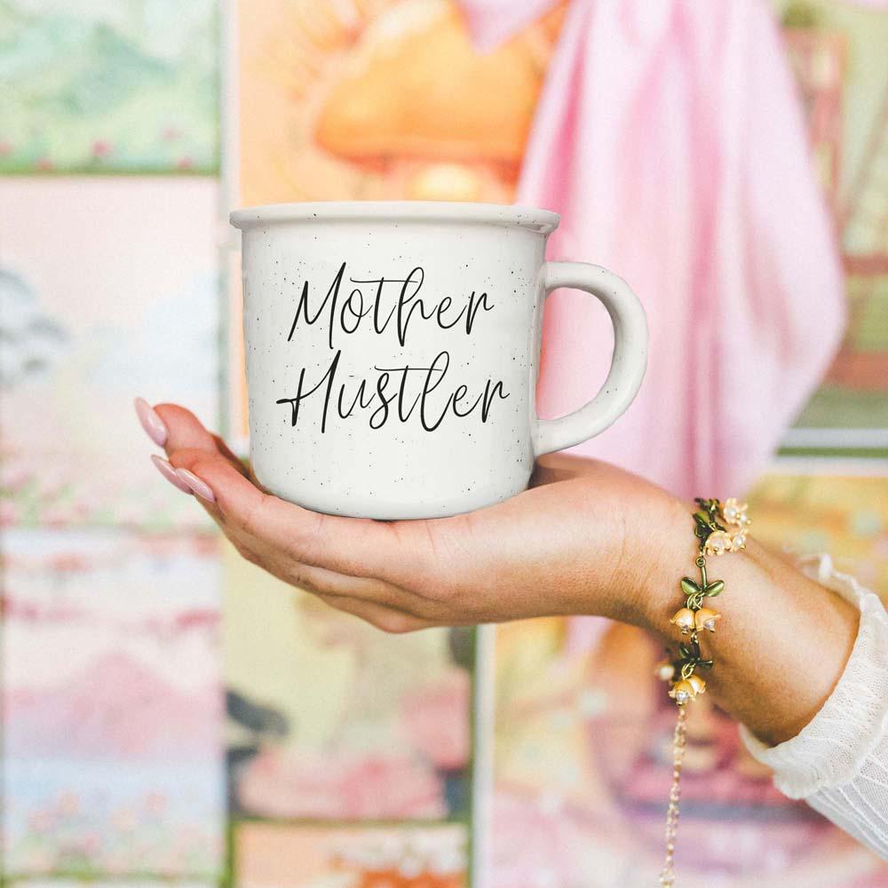 Mother Hustler Ceramic Coffee Mug - 14oz Campfire Style