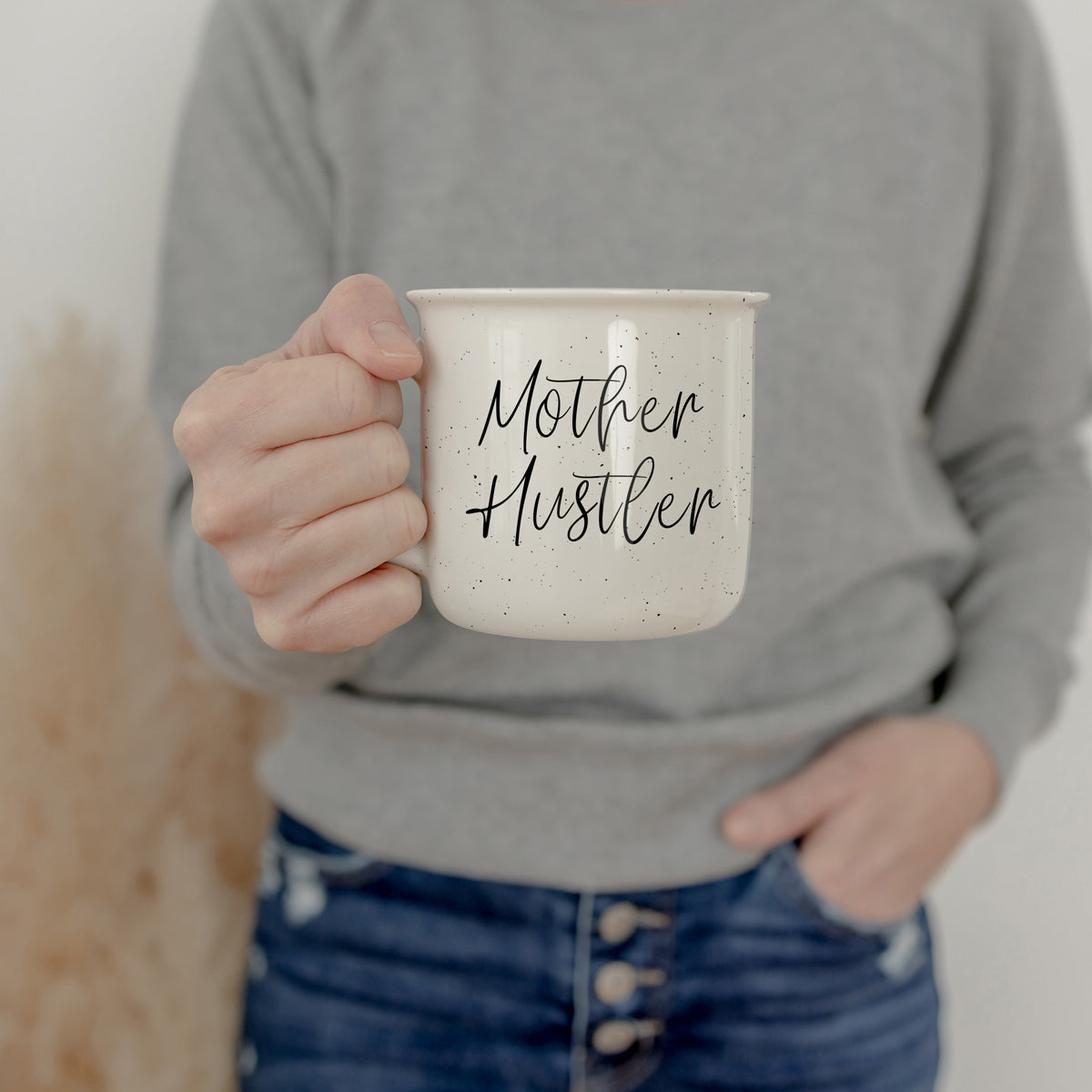 Mother Hustler Ceramic Coffee Mug - 14oz Campfire Style
