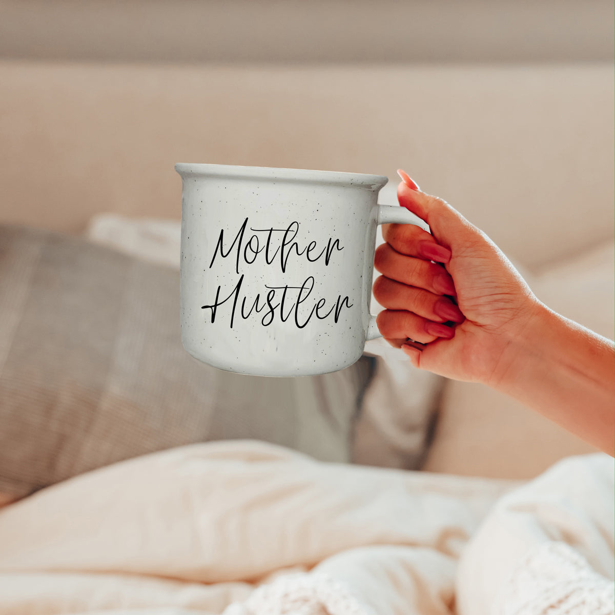 Mother Hustler Ceramic Coffee Mug - 14oz Campfire Style