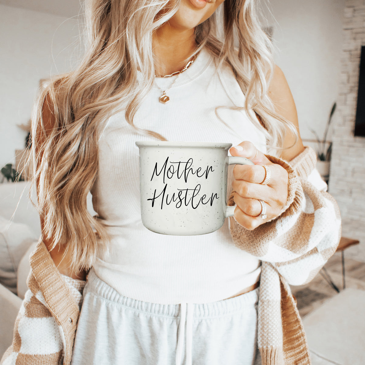 Mother Hustler Ceramic Coffee Mug - 14oz Campfire Style