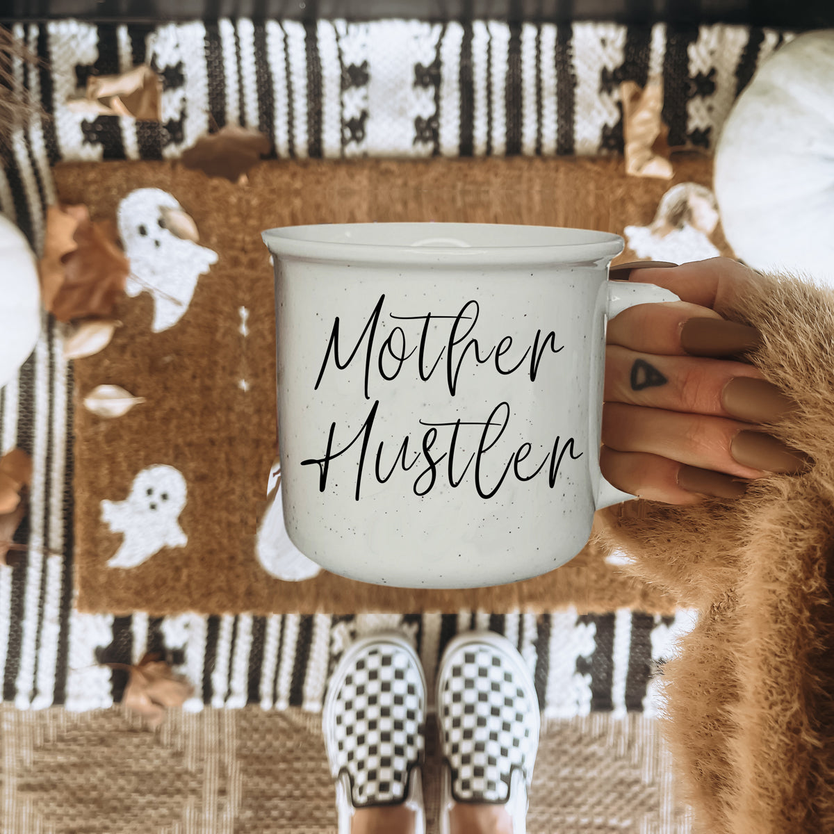 Mother Hustler Ceramic Coffee Mug - 14oz Campfire Style