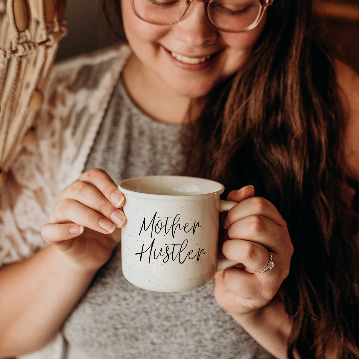 Mother Hustler Ceramic Coffee Mug - 14oz Campfire Style