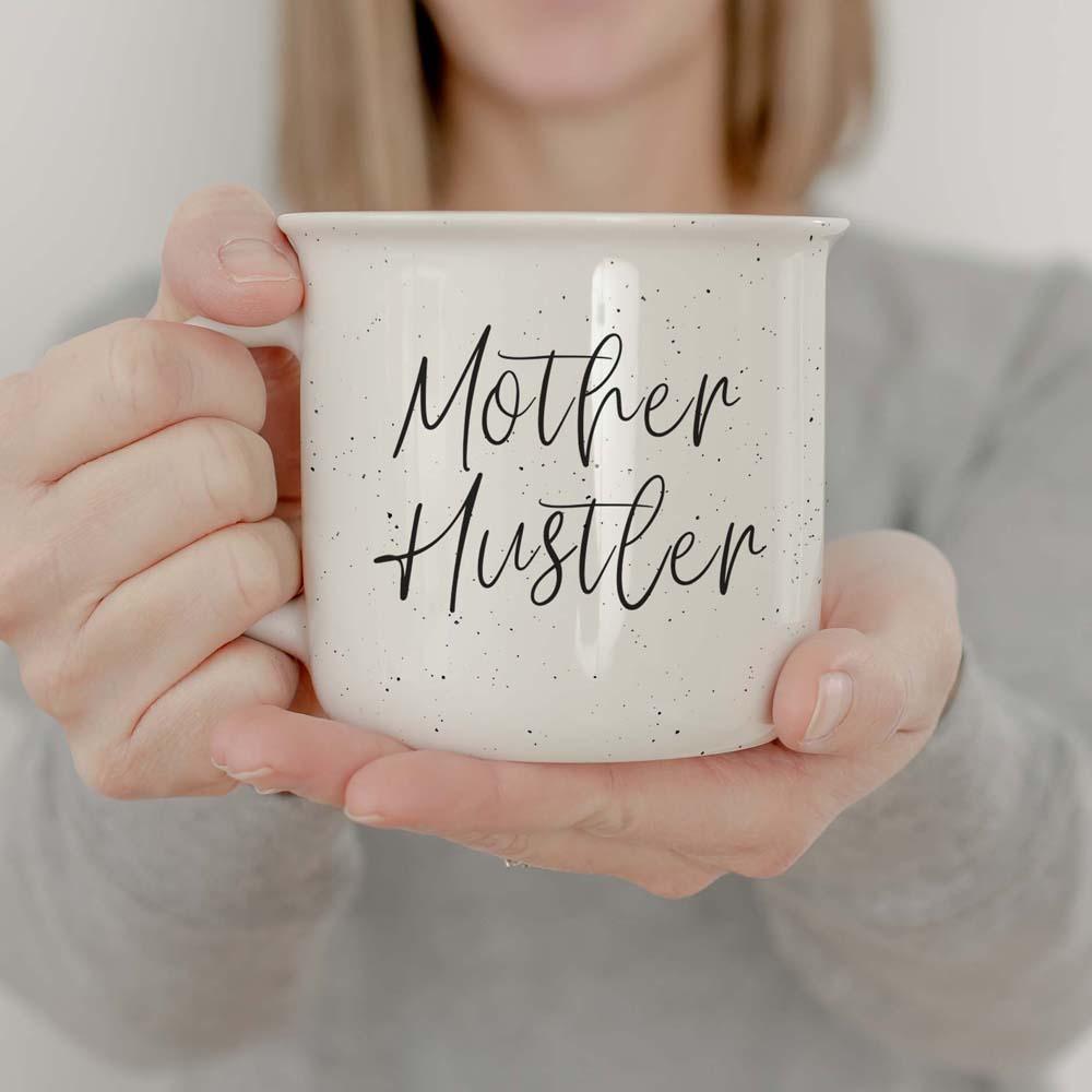 Mother Hustler Ceramic Coffee Mug - 14oz Campfire Style