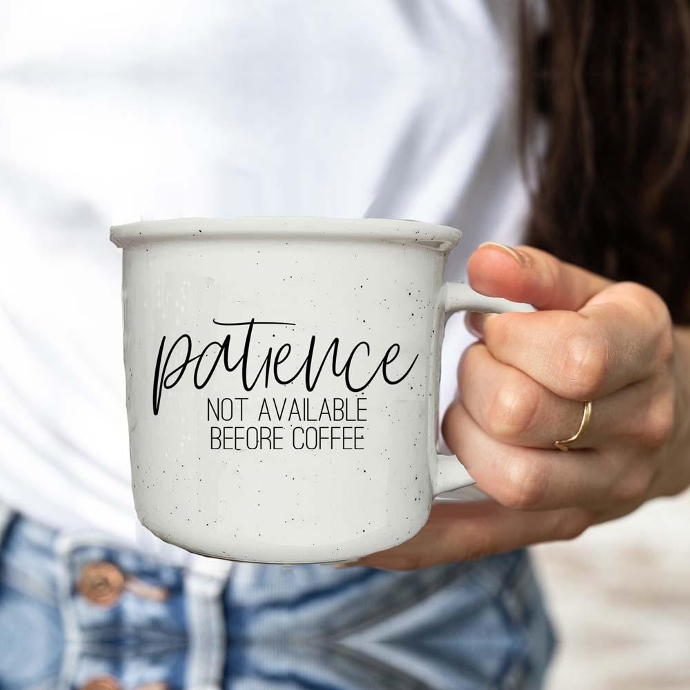 Patience Ceramic Coffee Mug - 14oz Campfire Style