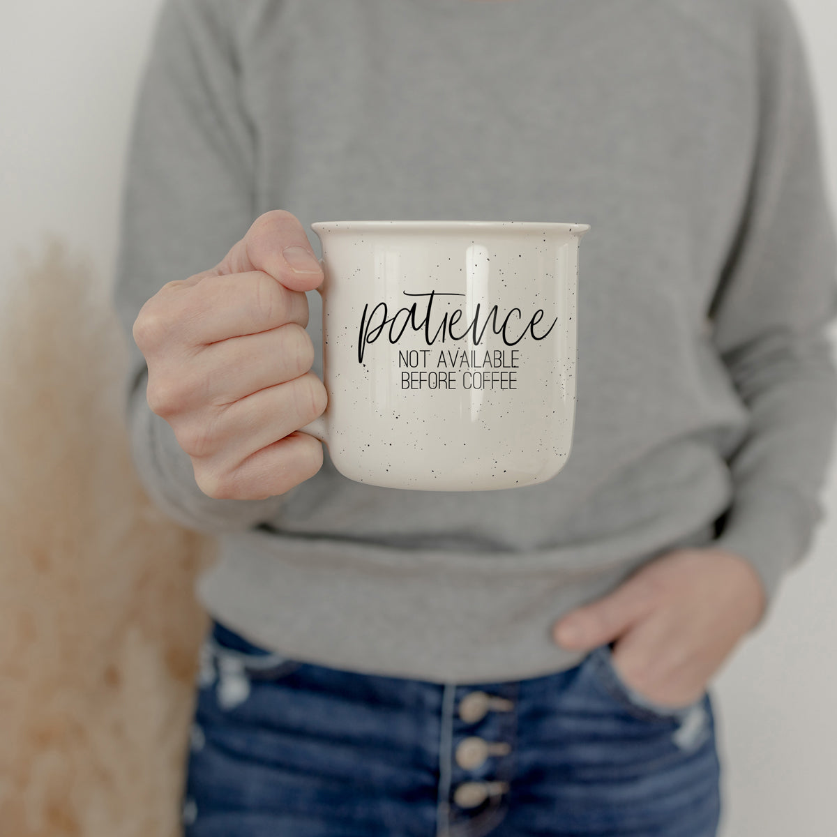 Patience Ceramic Coffee Mug - 14oz Campfire Style