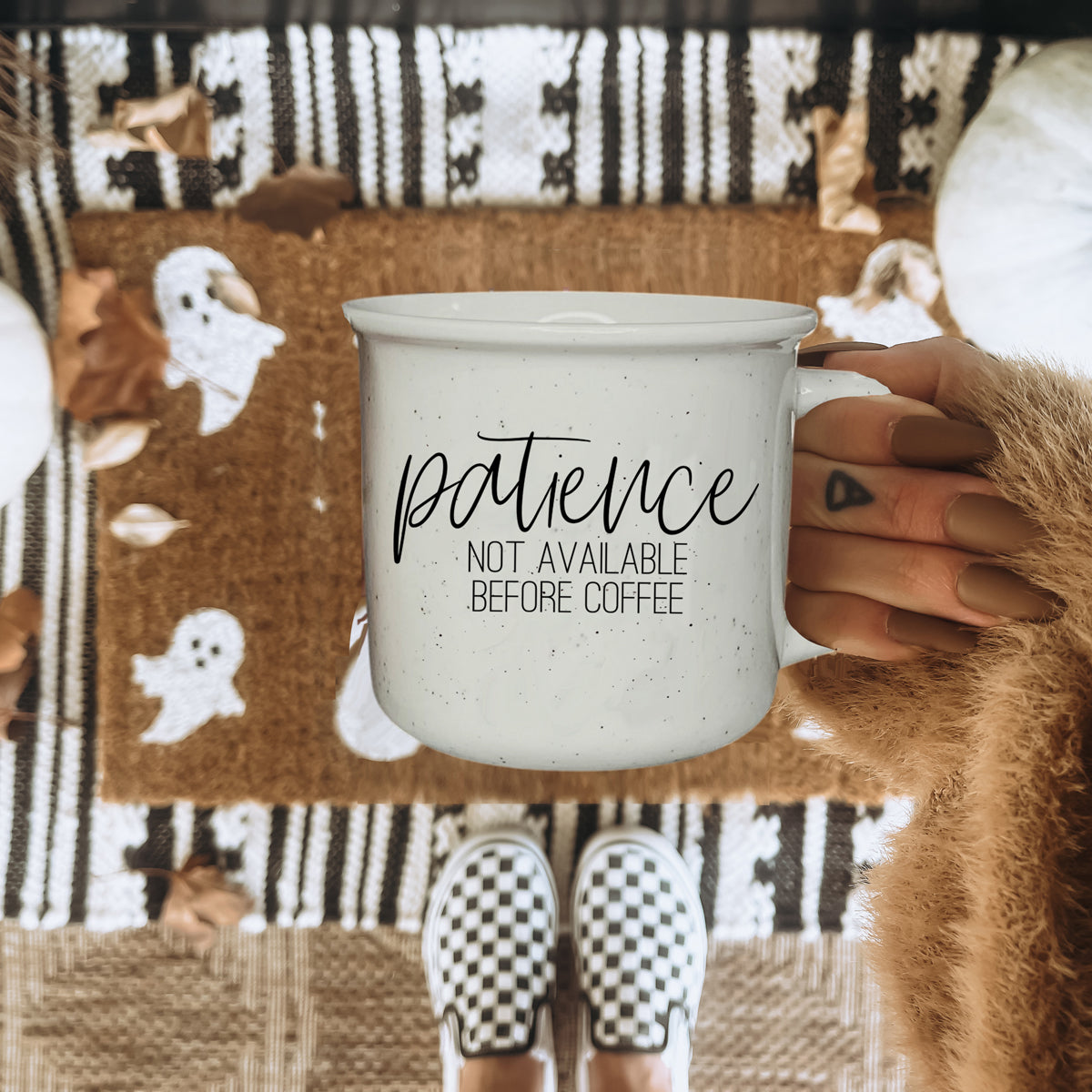 Patience Ceramic Coffee Mug - 14oz Campfire Style