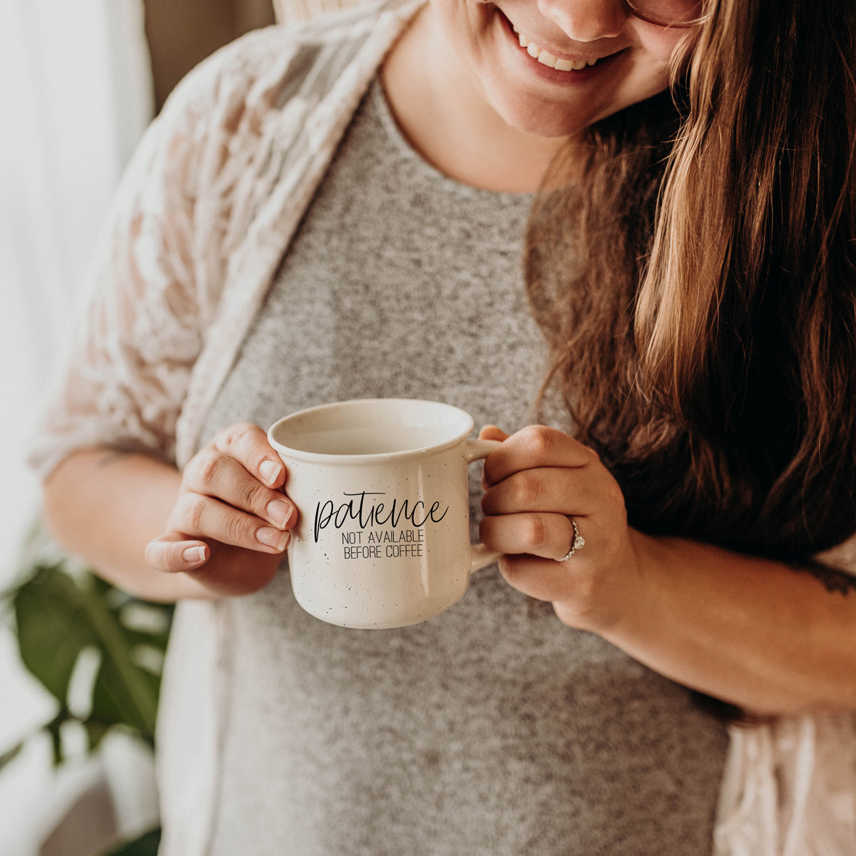 Patience Ceramic Coffee Mug - 14oz Campfire Style