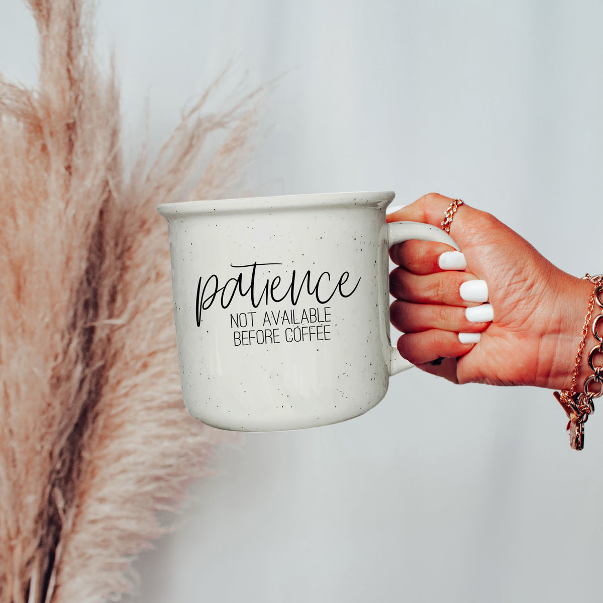 Patience Ceramic Coffee Mug - 14oz Campfire Style