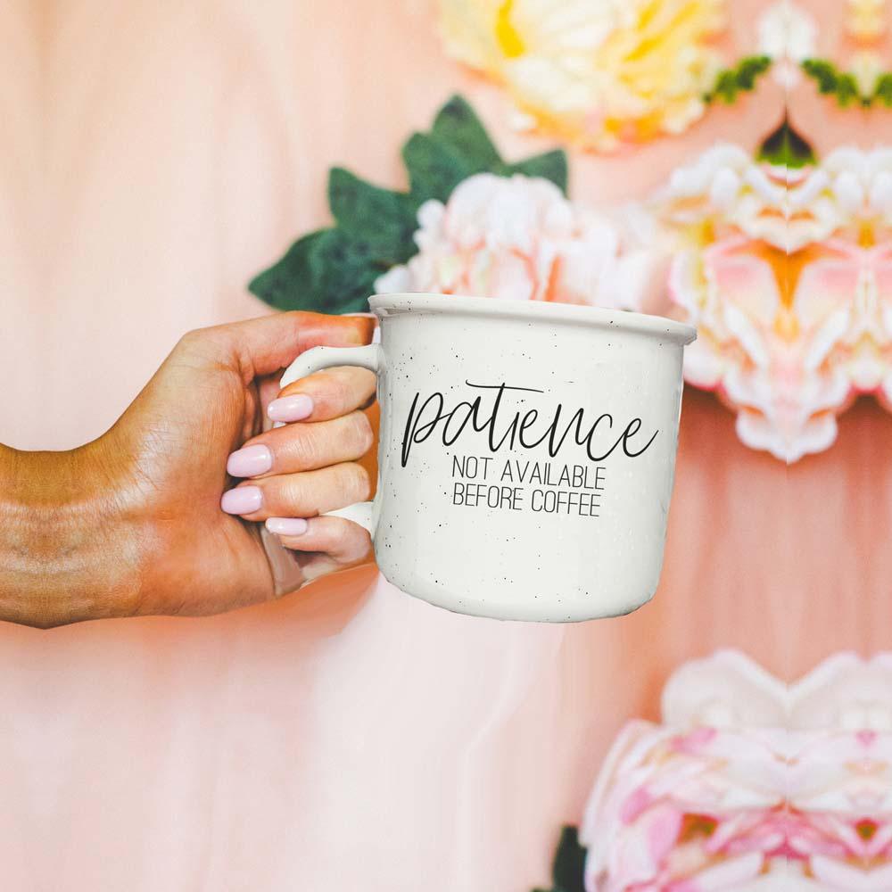 Patience Ceramic Coffee Mug - 14oz Campfire Style
