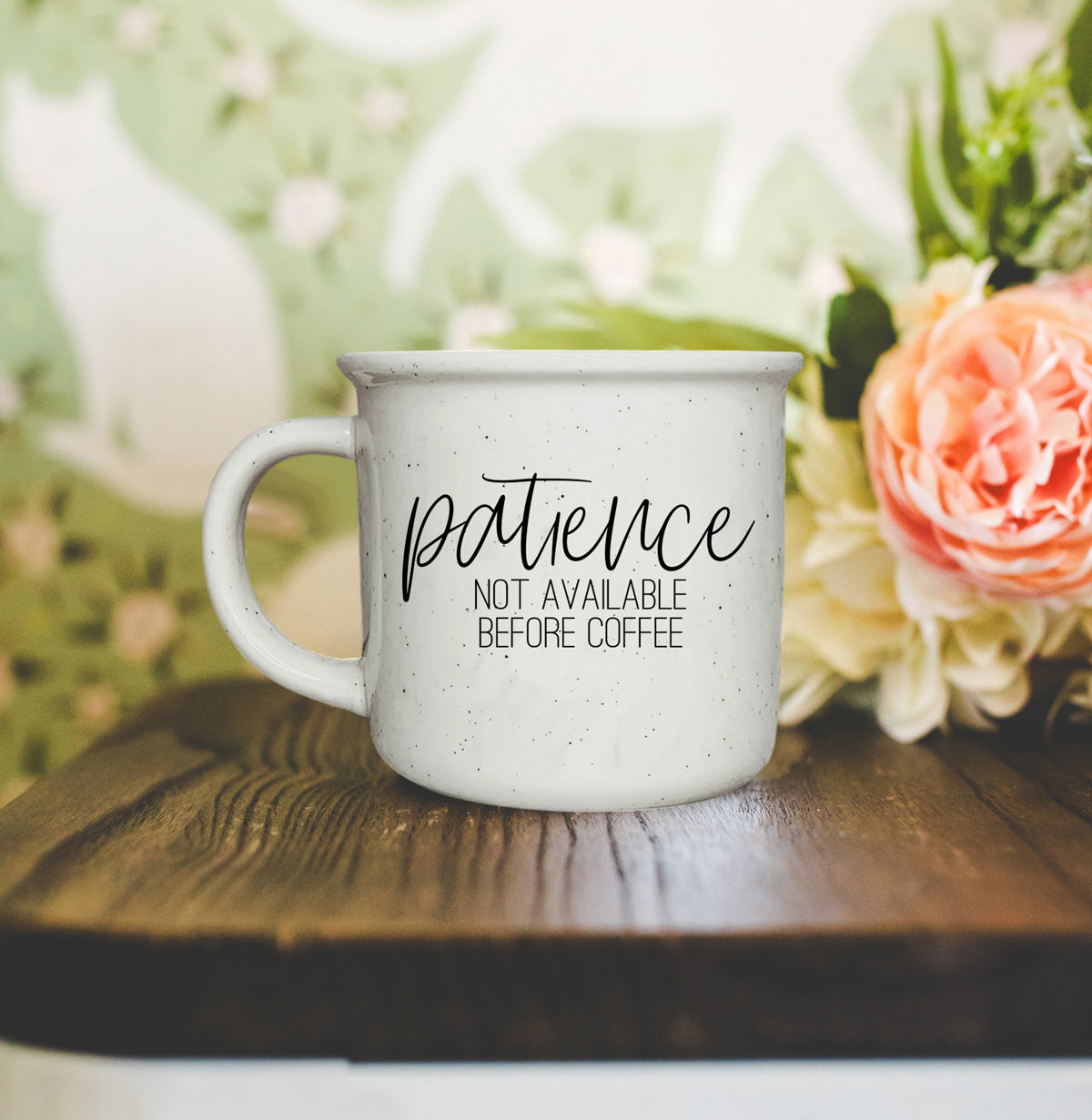 Patience Ceramic Coffee Mug - 14oz Campfire Style