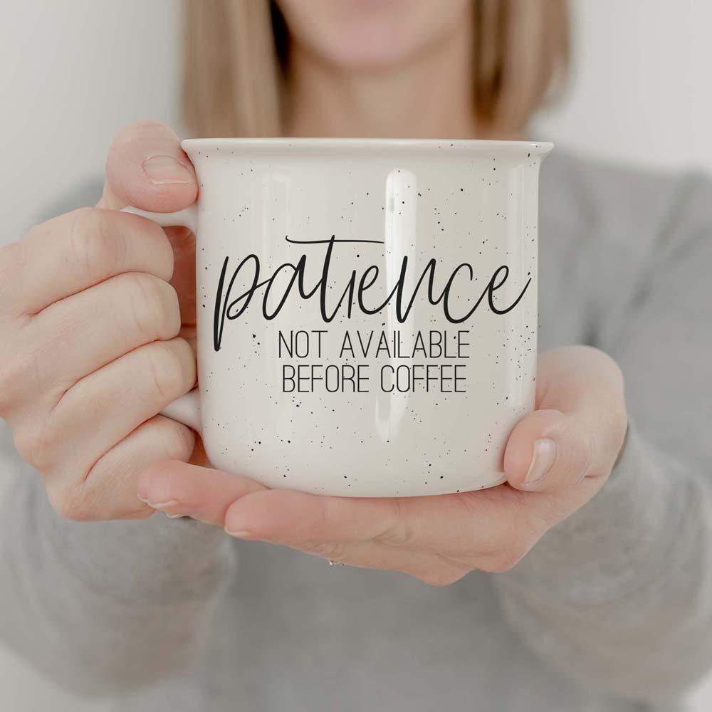 Patience Ceramic Coffee Mug - 14oz Campfire Style