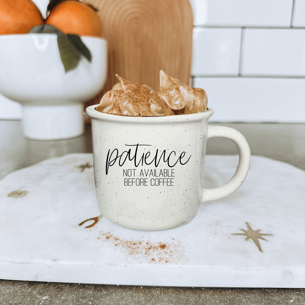 Patience Ceramic Coffee Mug - 14oz Campfire Style